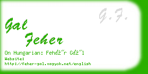 gal feher business card